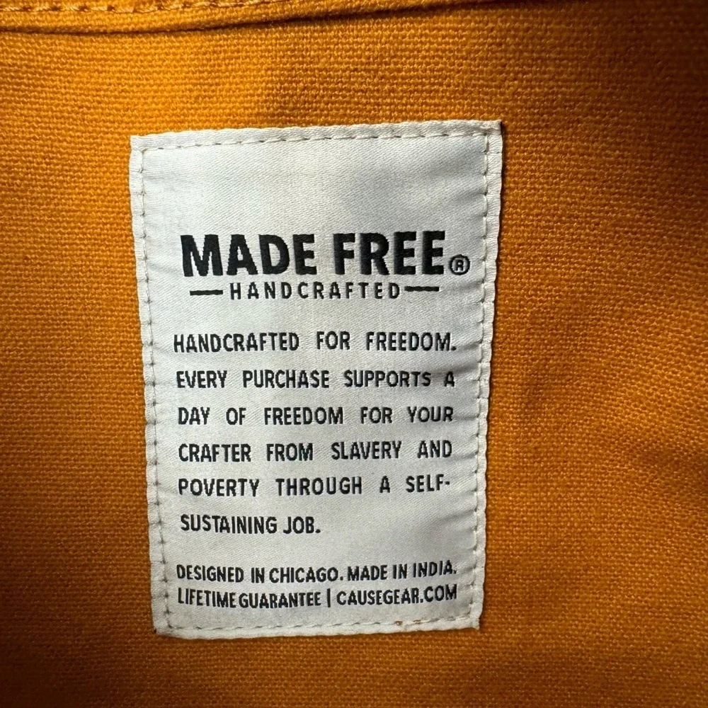 Made Free canvas backpack/ cinch sack